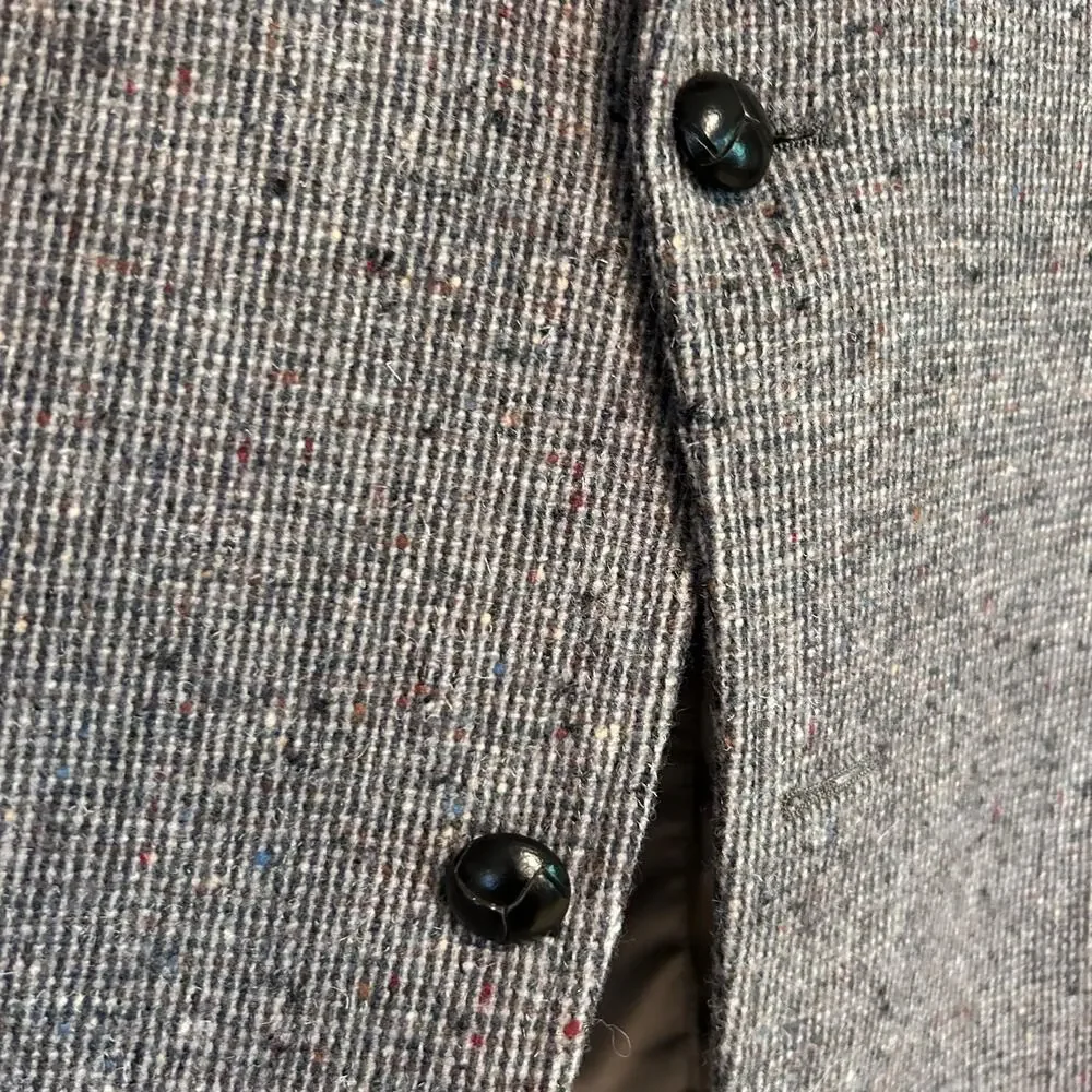 Pendleton Wool Suede Western Blazer Men’s 46R Large Gray USA Made